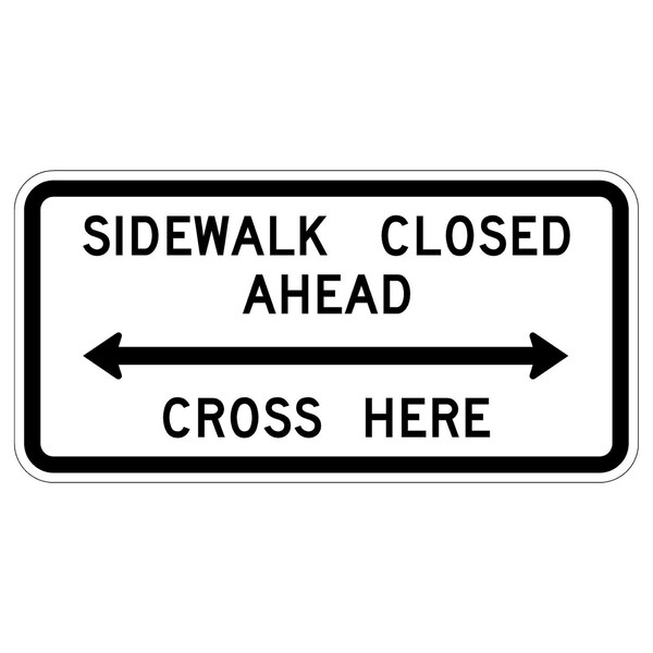 Sign Solutions Usa 12 in Height, 24 in Width, Aluminum, Horizontal Rectangle DUS08HWT2412R9-11 - main